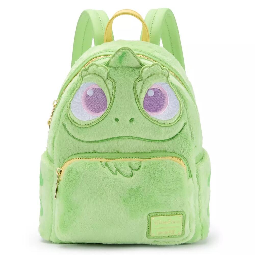 Loungefly Disney Parks Tangled Pascal Pastel Fuzzy Plush Cosplay Mini Backpack